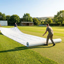 Winter weather tarpaulin protecting a driveway