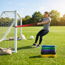 Multi-colour resistance bands made from natural latex for gym and home use