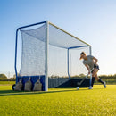 Custom aluminium hockey goal for professional use with branding options