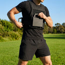 Steel weighted vest plates for fitness training