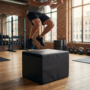 Plyometric jump boxes in various colours and heights for gym workouts