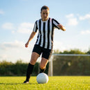Women's striped football shirts in various colours and sizes
