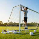 Football goal nets 24 x 8 ft, durable HDPE for clubs and schools