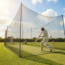 Cricket netting made of high-density polypropylene in black colour