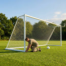 Football goal nets 24 x 8 ft, durable HDPE for clubs and schools