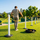 Freestanding Plastic Post & Chain Barrier Set for crowd control