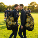 Football carry bag with 12 footballs, durable mesh