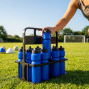 Set of 10 hygiene water bottles with non-contact nozzles and foldable carrier