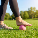 Solid rubber massage ball in various colours for muscle relief