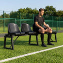 Aluminium sports bench with HDPE seats for indoor and outdoor use