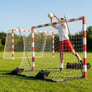 Portable handball goal for indoor and outdoor use