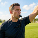 Black sports whistle with lanyard for school and club use