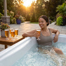 Unbreakable plastic glasses pack of 4, perfect for garden and hot tub use