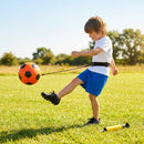 Football kick trainer with adjustable neoprene belt and training ball
