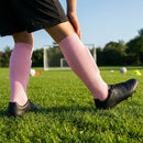 Pre-cut football socks in various sizes and colours for enhanced comfort