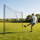 Ball stop netting system with steel poles for sports clubs and gardens