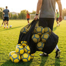 Football carry bag with 12 footballs, durable mesh