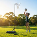 Adjustable netball posts for indoor and outdoor use