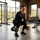 Urethane dumbbells with steel core, ideal for gyms