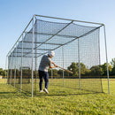 Black baseball batting cage nets made from HDPP twine for indoor and outdoor use