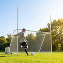 Aluminium Rugby & Football Goal in white, perfect for junior sports