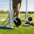 All-terrain football goal wheels for easy movement