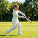 Junior cricket shirts in off-white made from 100% polyester