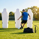 Inflatable football mannequins available in multiple sizes for training use