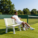 Replacement bench parts for tennis courts, available in various colours