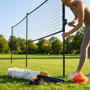 Black steel cricket netting support poles for batting practice