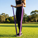 Multi-colour resistance bands made from natural latex for gym and home use