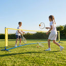 Mini Tennis Net Set with rackets and balls, perfect for backyard and club use