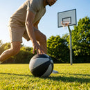 Basketball made of microfibre leather suitable for indoor and outdoor use