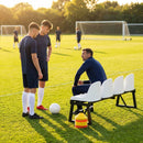 Aluminium sports bench with HDPE seats for indoor and outdoor use