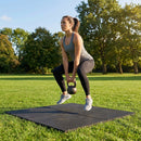 Rubber gym flooring mats, 50cm x 50cm, recycled rubber