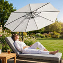Cantilever garden parasol with 3m UV30+ canopy and steel frame