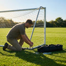 Football goal nets 24 x 8 ft, durable HDPE for clubs and schools