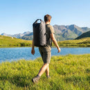 Waterproof dry bag rucksack, 10L capacity in orange, ideal for outdoor sports