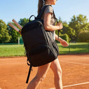 Racket backpack made from durable polyester for sports enthusiasts
