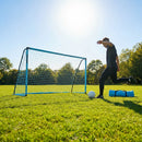 Beach football goal with fluorescent net and aluminium frame