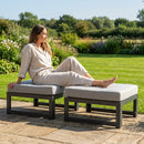 Grey Ottoman Footrests for Garden and Patio