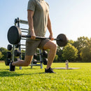 Rubber Barbell Weights with cast iron core for gym and home use