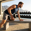 Urethane dumbbells with steel core, ideal for gyms