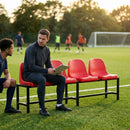 Aluminium sports bench with HDPE seats for indoor and outdoor use