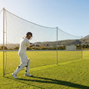 Cricket netting made of high-density polypropylene in black colour