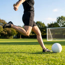Black football shorts made from polyester for match and training use
