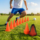 Vibrant training marker cones in fluro colours for sports drills
