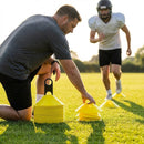 Training marker cones in vibrant colours for sports training