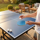 Table tennis balls in optic white for indoor and outdoor use
