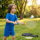 Badminton Racket Set with shuttlecocks and carry bag for club and school use